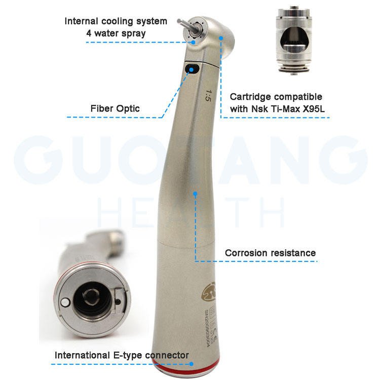 Dental Material Surgical Dental Handpiece Quick Coupling Contra Angle Dental Handpiece