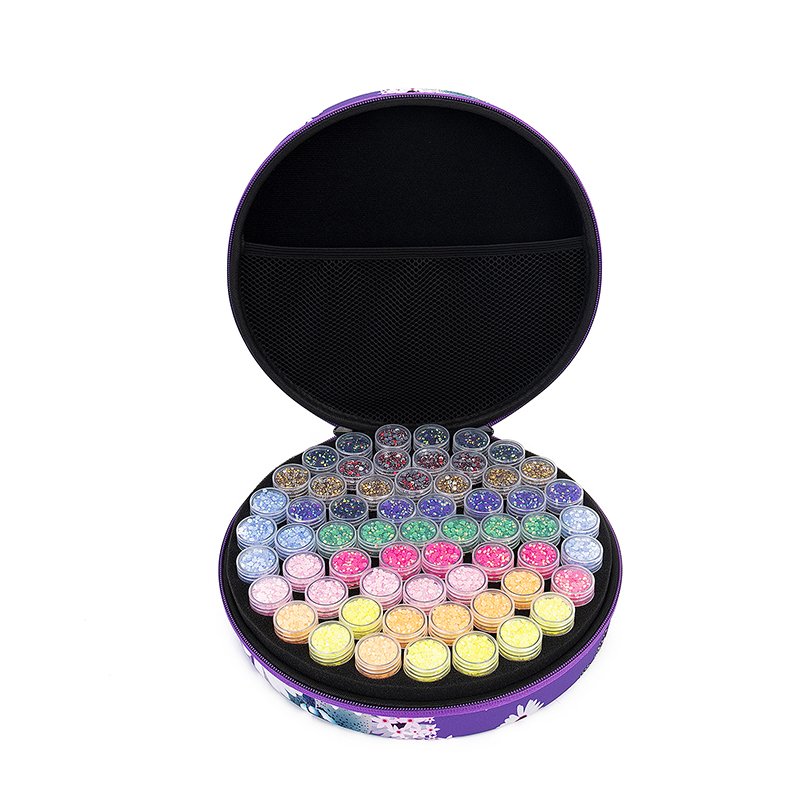 Factory Price Wholesale Diamond Painting Storage Bag Flower Butterfly Round 60 Bottle DIY Tools Storage Case
