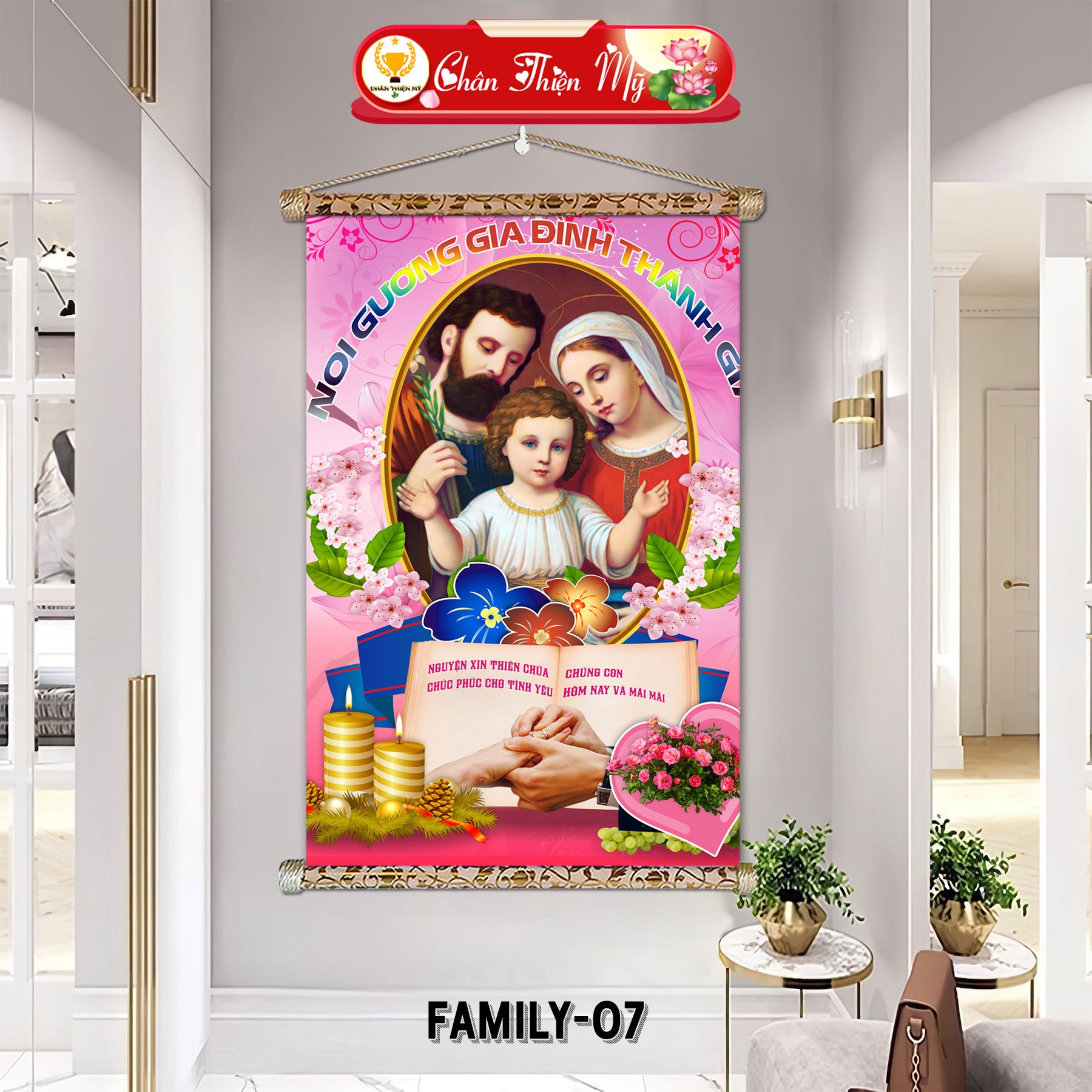 Modern Art Wall Picture Living Room Printing Canvas Home Calligraphy Painting Frame jesus and mary