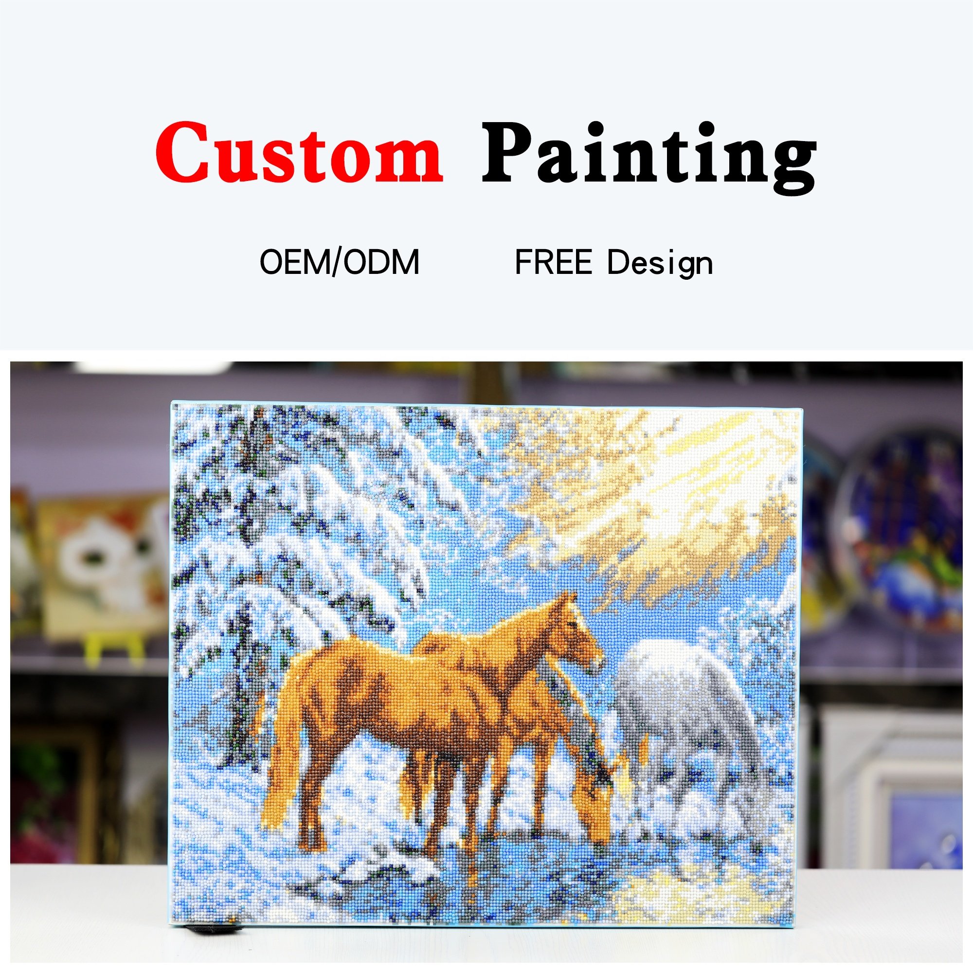 40*50 cm Diamond picture frame city flower plant green landscape home decoration custom handmade DIY 5d diamond painting