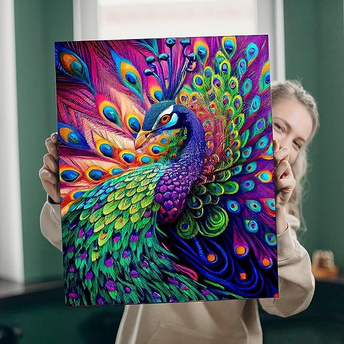 5D Diamond Painting Kits for Adults Kids Beginner DIY Animals Round Full Drill Paintings for Adults Home Wall Decor
