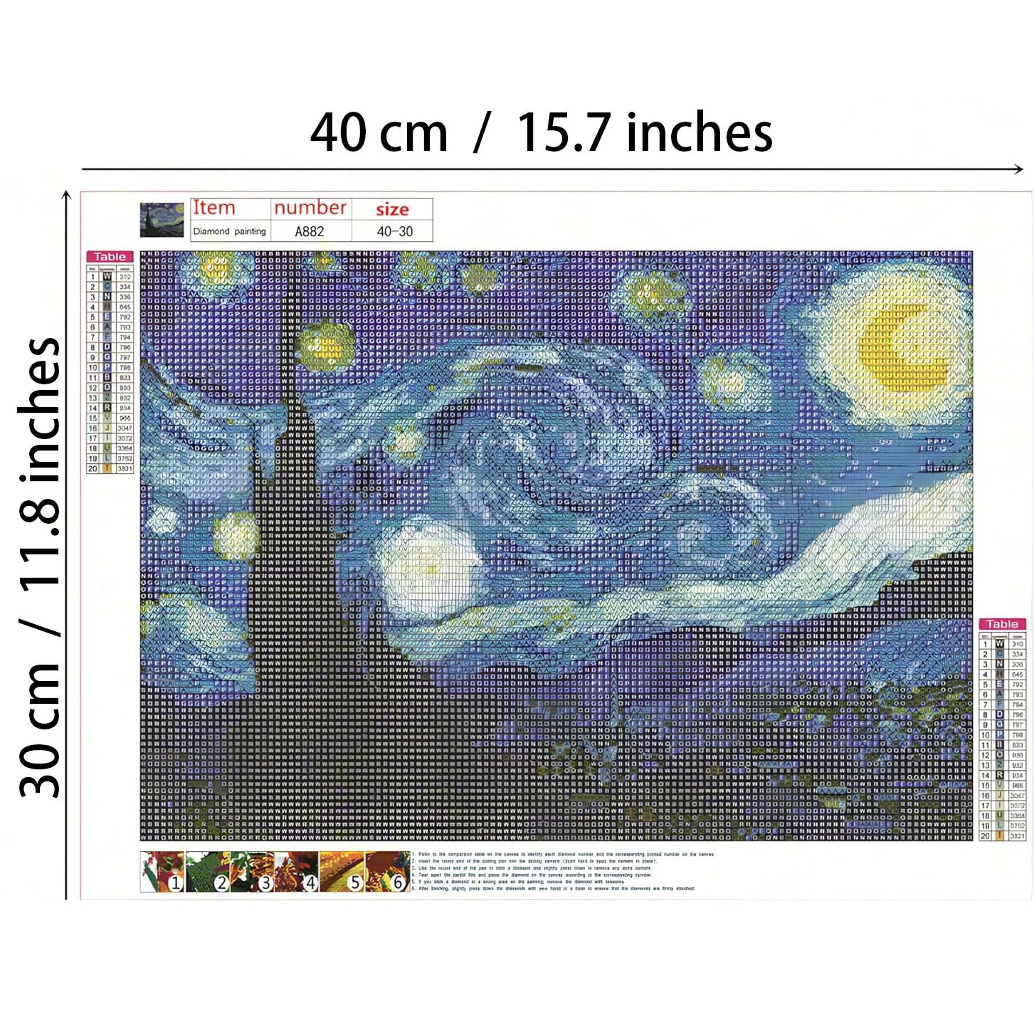 Decompression Light Dot Diamond Painting Creative Starry Sky Diamond Painting Beautiful Colored Diamond Painting 30*40cm