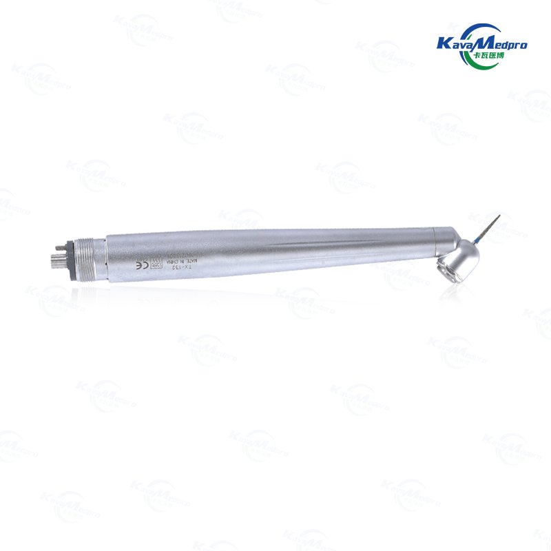 45 Degree Dental Supply Surgical Handpiece with Angle Rear Exhaust Push Button High Speed Dentisty Drills Equipment