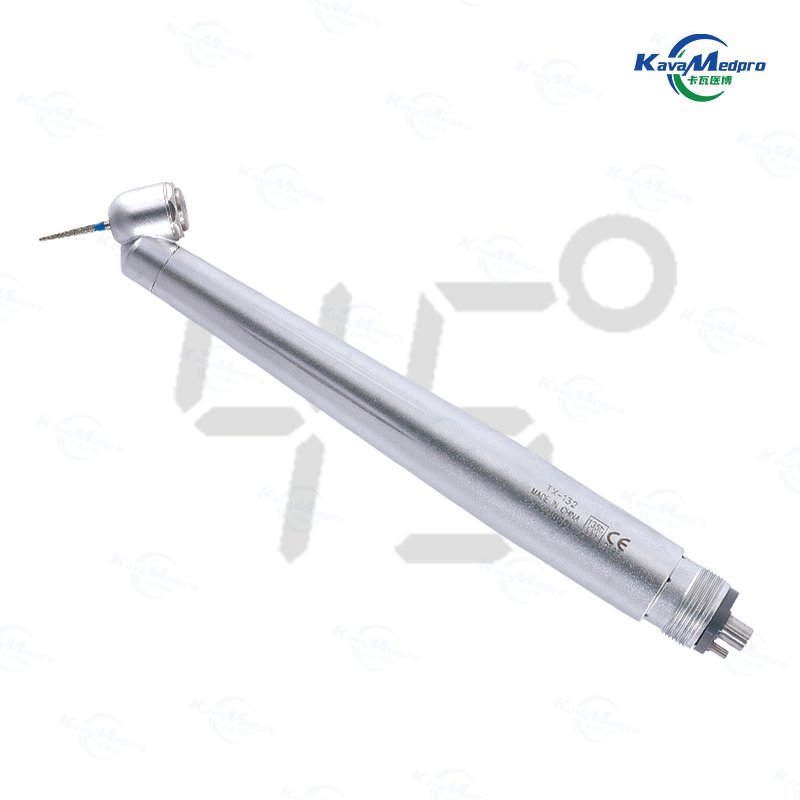 45 Degree Dental Supply Surgical Handpiece with Angle Rear Exhaust Push Button High Speed Dentisty Drills Equipment