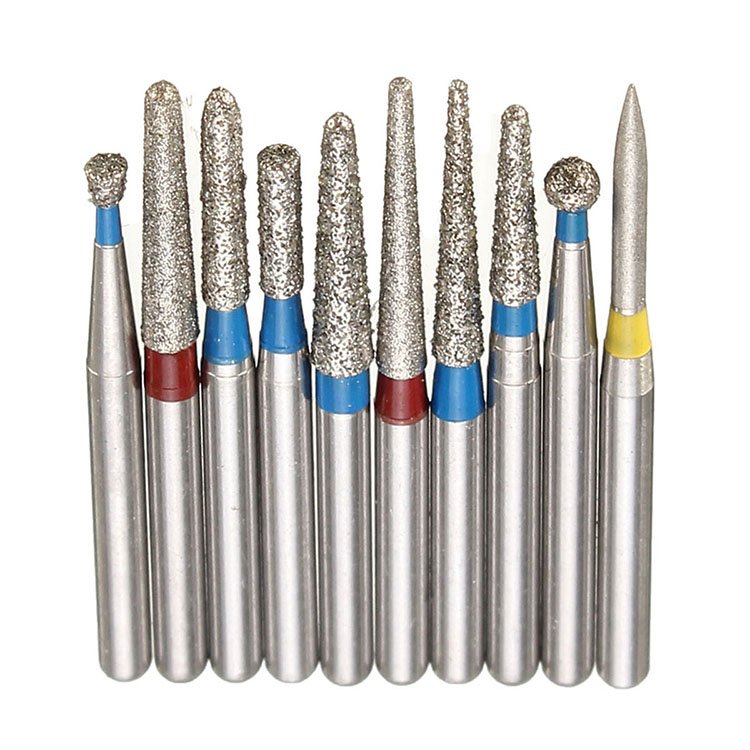 100% High Quality 10 Pieces Steel Dental Burs Lab Burrs Tooth Drill Handpiece Polisher Dental Burs and Drill