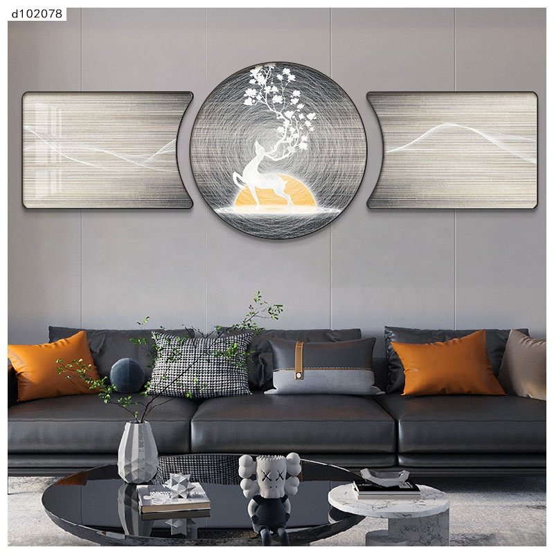 Modern art wall hotel bar home wall decor pictures flowers lilies functional floral crystal canvas painting framed wall art