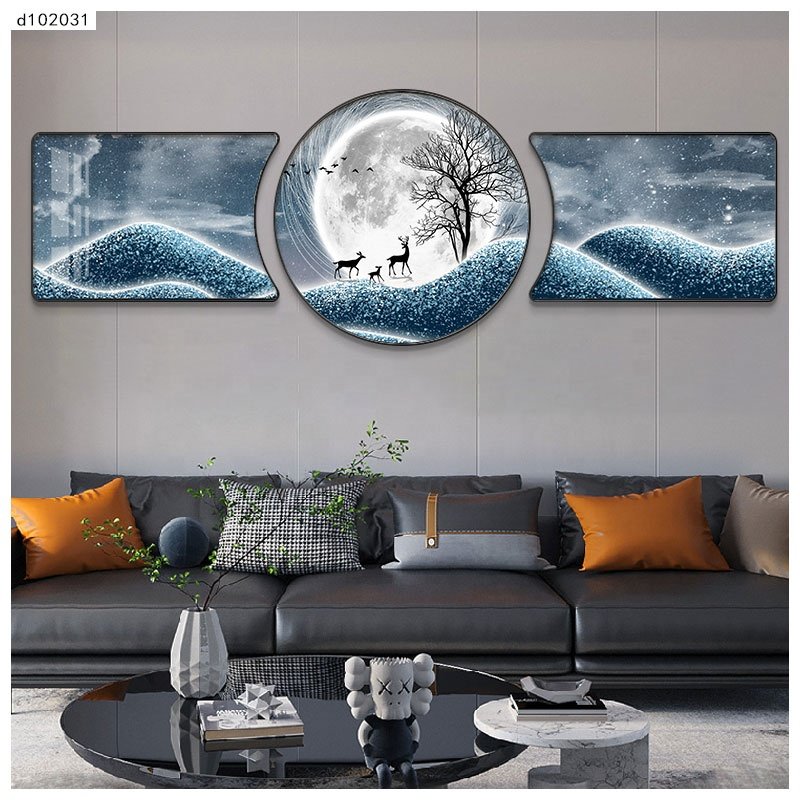 Modern art wall hotel bar home wall decor pictures flowers lilies functional floral crystal canvas painting framed wall art