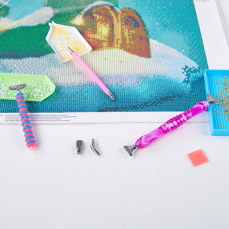 5d Diamond Spray Metal Round Diamond Pen Head Diy Diamond Embroidery Accessories Single-head Multi-point Drill