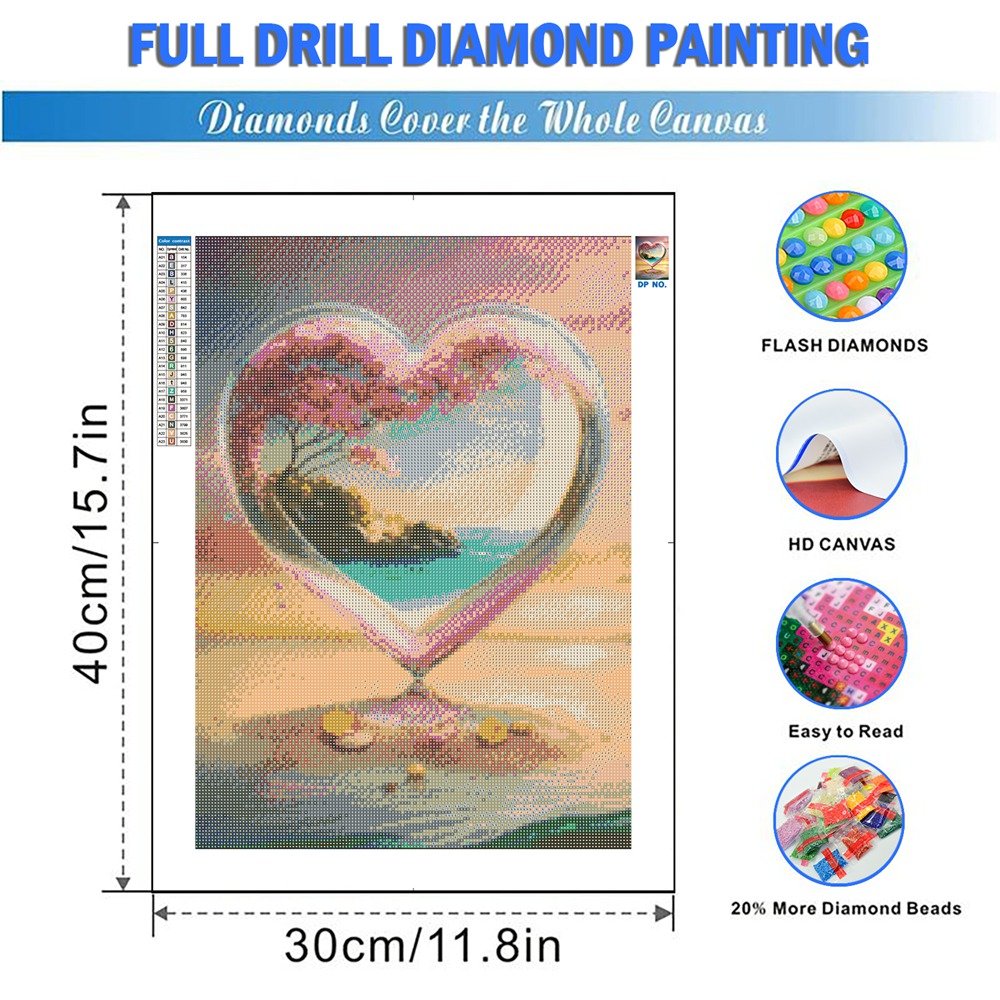 Heart Flower DIY Diamond Painting Flower Mosaic New Arrival Embroidery Love Stone Picture Rhinestones Home Decoration