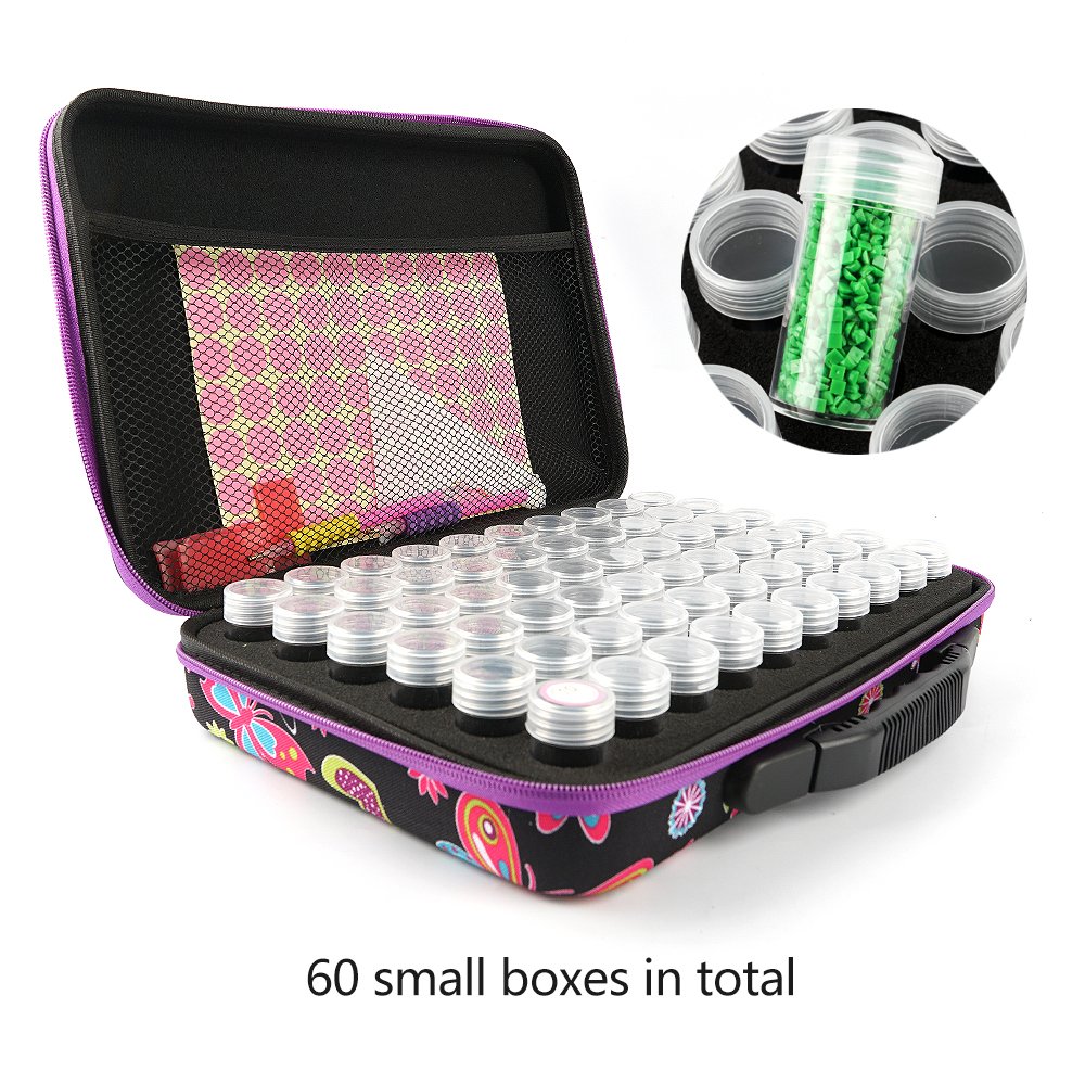 Factory Wholesale New Storage Bag 60 Bottles Diamond Painting Tools Zipper Bag Diamond Painting Accessories Colored Canvas 15ml