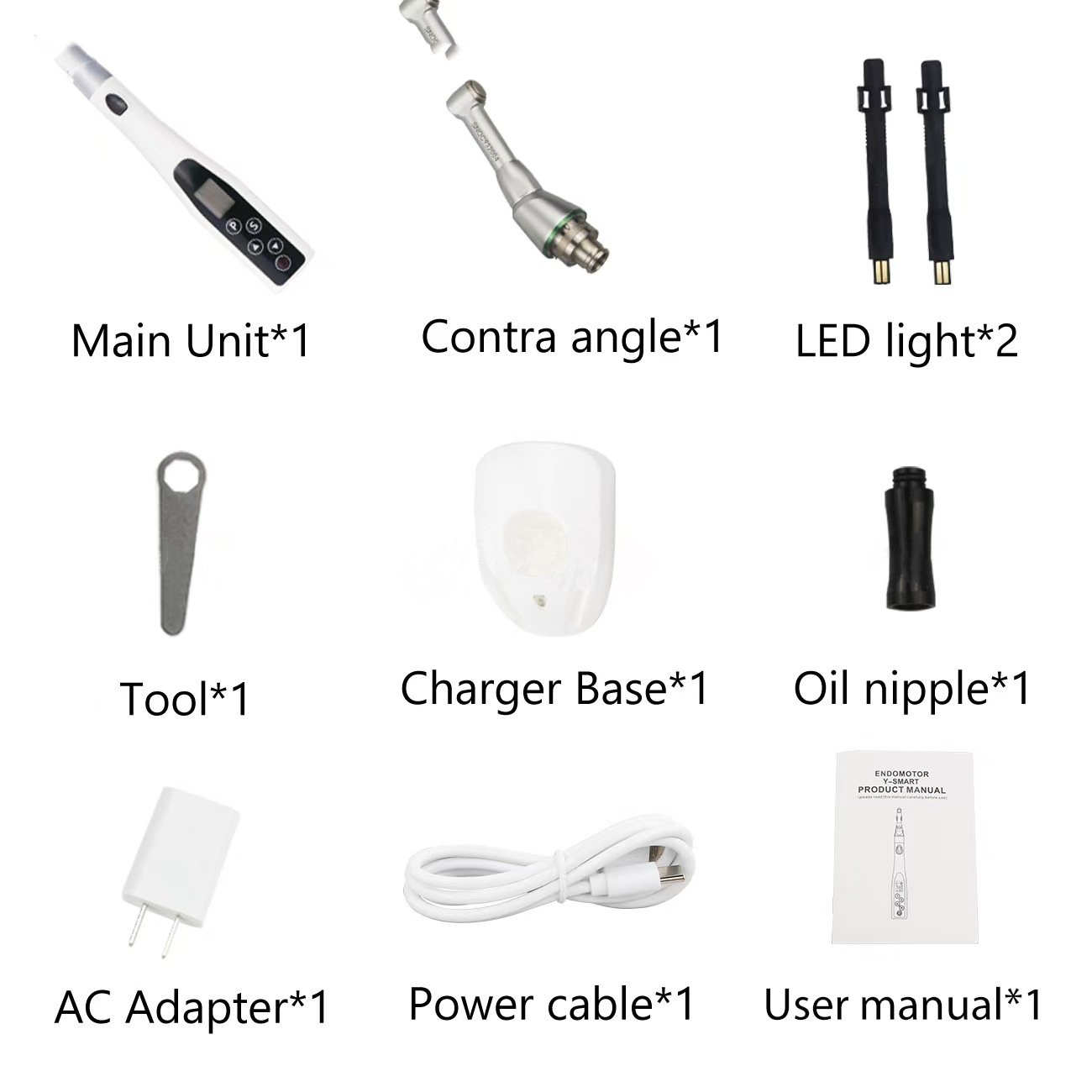 Dental Rotary Root Canal Treatment Y-SMART Endo Motor 16:1 Wireless Endomotor with LED Light