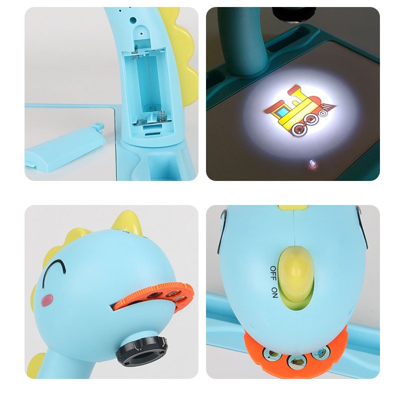 3 In 1 Children Led Projector Kids Painting Board Desk Arts And Crafts DIY Projection Drawing Board