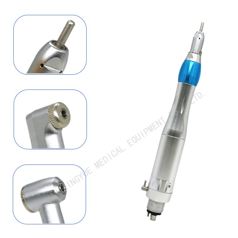 Dental Low Speed Handpiece 1:1External Channel Push Button Straight Contra Angle Air motor Turbine Dental Low Speed Handpiece