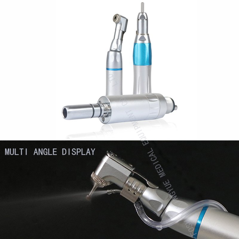 Dental Low Speed Handpiece 1:1External Channel Push Button Straight Contra Angle Air motor Turbine Dental Low Speed Handpiece