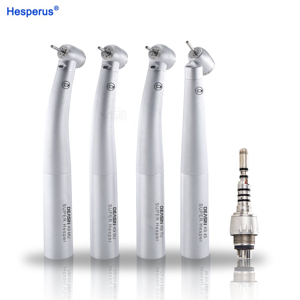 Dental torque mini 45 degree Dental High Speed Fiber Optic LED Turbine Handpiece For KV Coupler 6 Holes Dental Material Tools