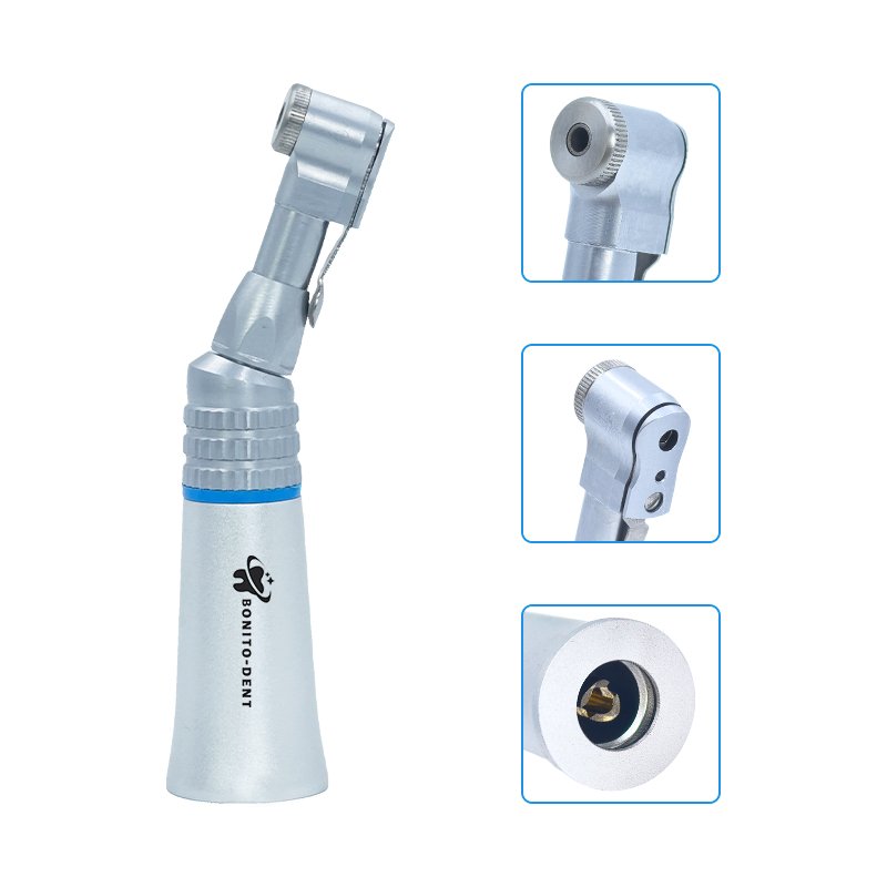EX-230C Dental Low Speed Handpiece Kit External Water Spray Dental Air Turbine Contra Angle Handpiece E-type Air Motor 2/4 Holes