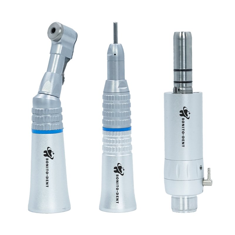 EX-230C Dental Low Speed Handpiece Kit External Water Spray Dental Air Turbine Contra Angle Handpiece E-type Air Motor 2/4 Holes