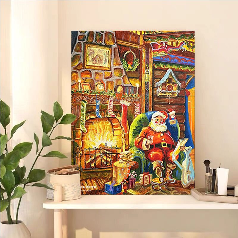 Cosy Santa's Cottage diamond painting dropshipping landscapes DIY 5d diamond painting set
