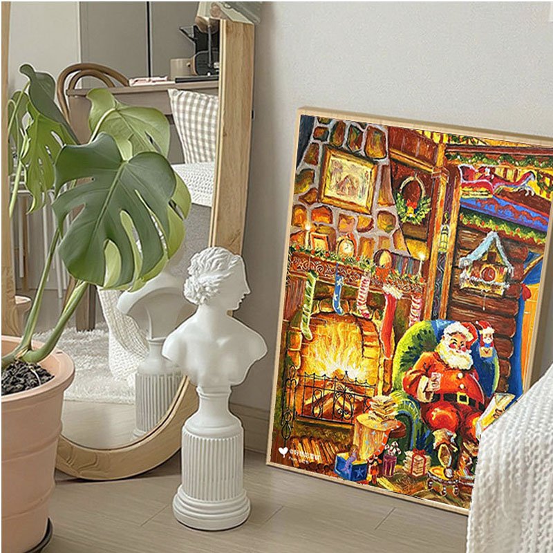 Cosy Santa's Cottage diamond painting dropshipping landscapes DIY 5d diamond painting set