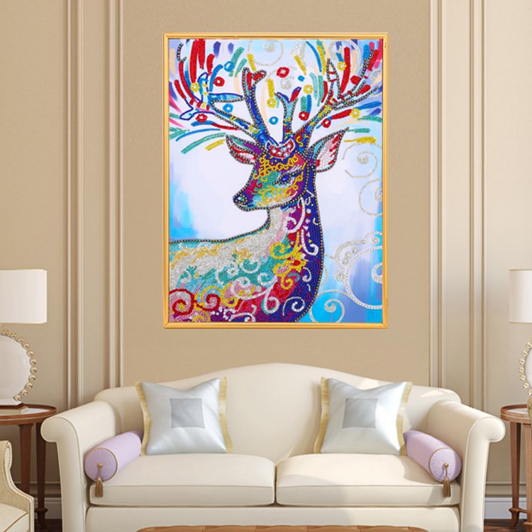 New Design Wall Decoration DIY Special Shaped Diamond Painting 47*57CM Diamond Painting Deer For Living Room