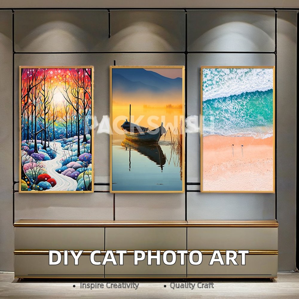 5D Full Drill Floral Cat Photo Diamond Painting Art Square Diamonds DIY Gem Art Gift for Freemason Use