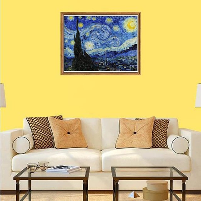 Van Gogh 5d Diamond Painting Kit Starry Night Full Diamond Embroidery Mosaic Cross Stitch Kanagawa Waves Ukiyo-e Famous Painting