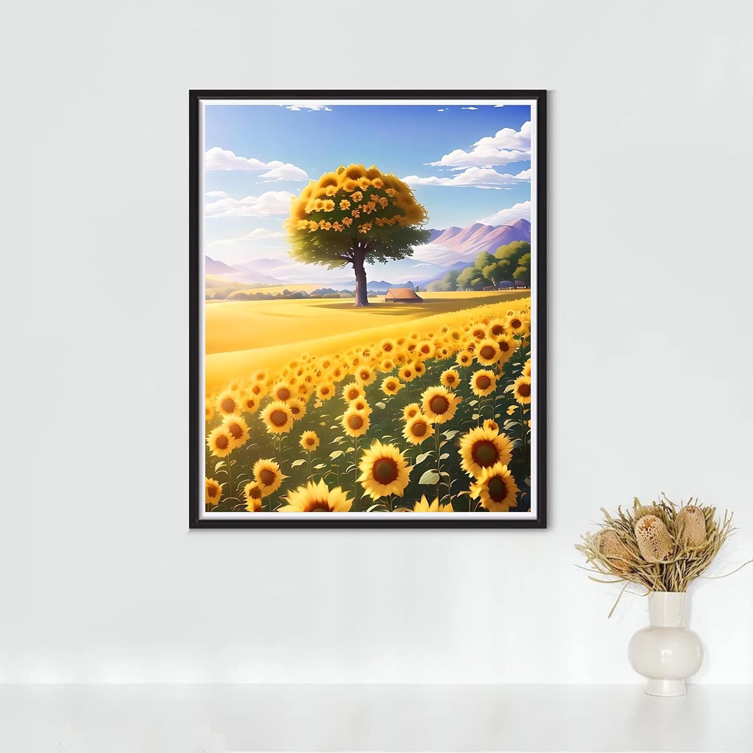 Cross border bedroom decoration painting sunflower painting plant flower DIY 5D Diamond wholesale painting and wall arts