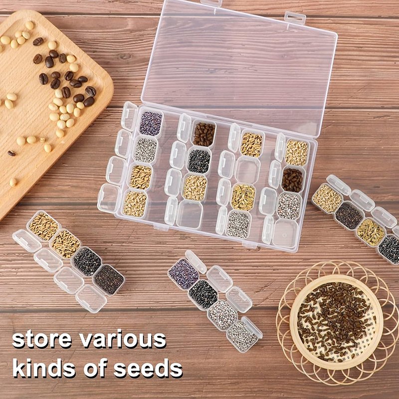 28 Grid Jewelry Storage Box Detachable Transparent Pill DIY Process Diamond Painting Rice Beads Storage Box