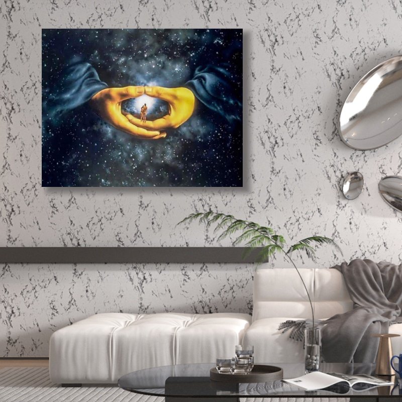 Meditation Canvas Painting on The Wall Nude Woman and Man Modern Buddhist Posters and Prints Art Decor Naked Diamond Painting