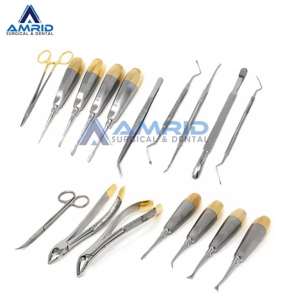 32 PCS Dental Instruments Set Orthodontic Extracting Elevators Forceps Instrument Premium Oral Dental Instruments Set