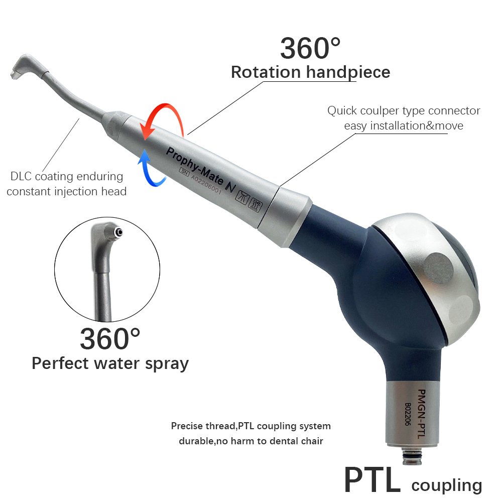 Dental equipment medical 360 degree high quality M&Y Dental air prophy unit teeth cleaning mate flow PTL coupling dentists tools