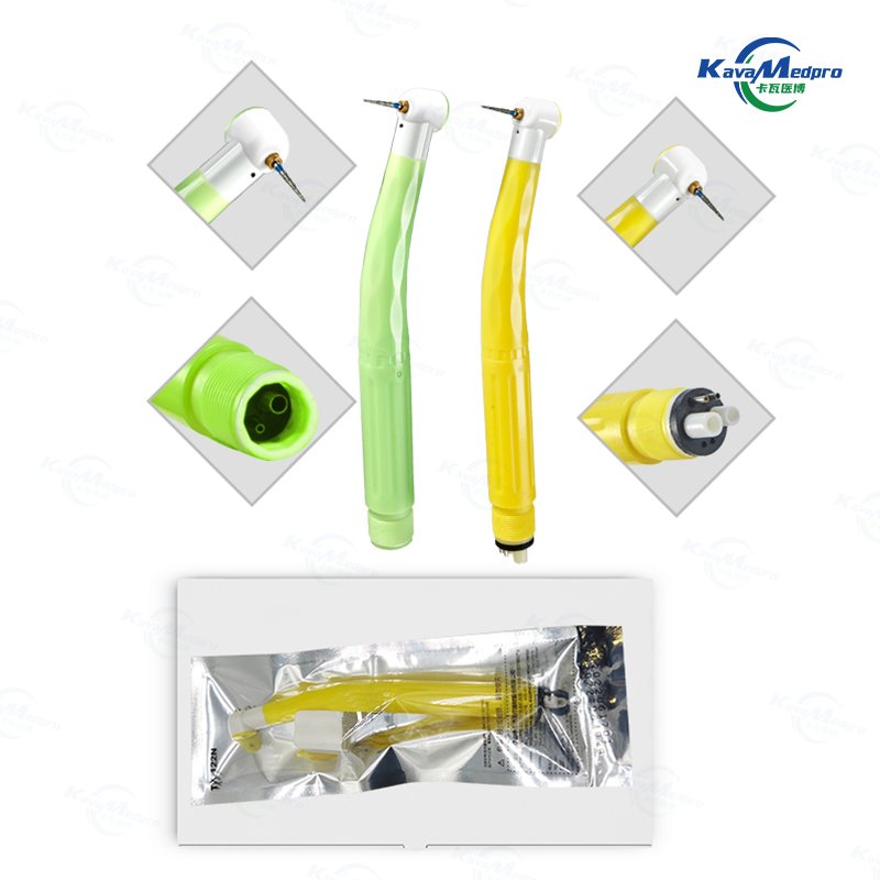 Disposable High Speed Turbine Dental Drill Colorful Disposable Anti-infection Dental Handpiece