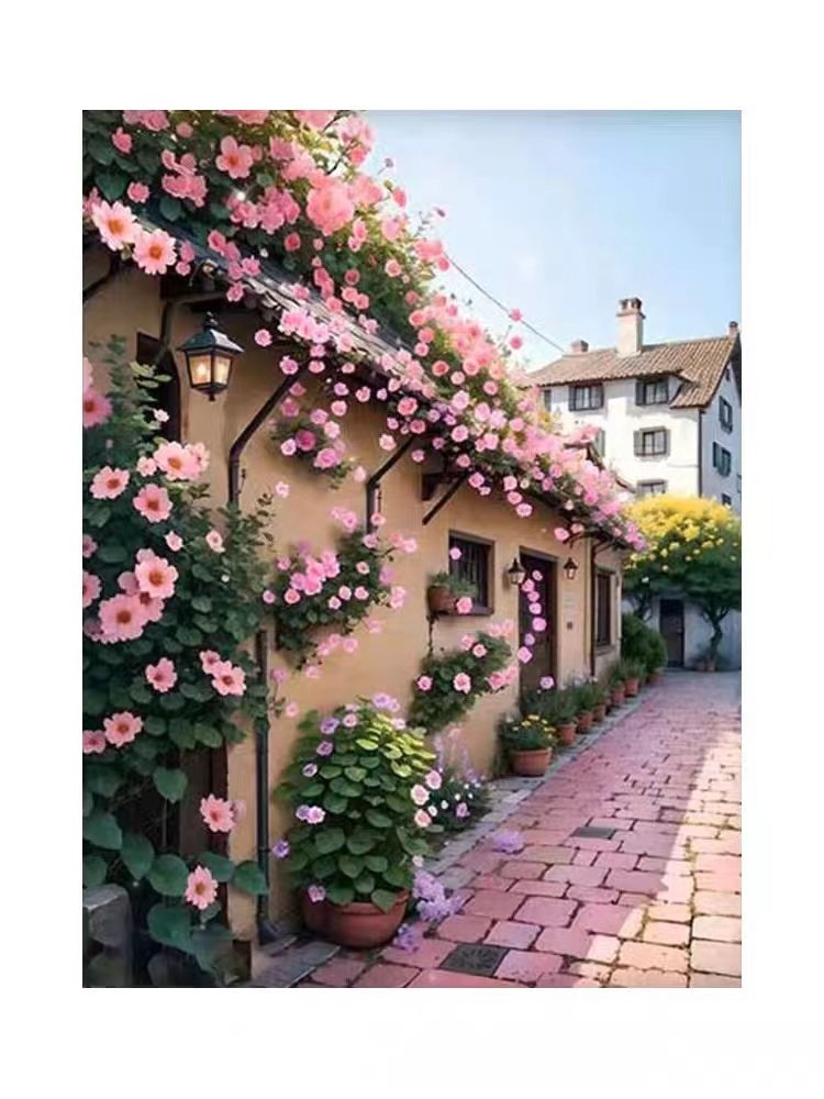 2024 New Diamond Painting Modern decoration painting 5D diy pink flower diamond painting for beginner