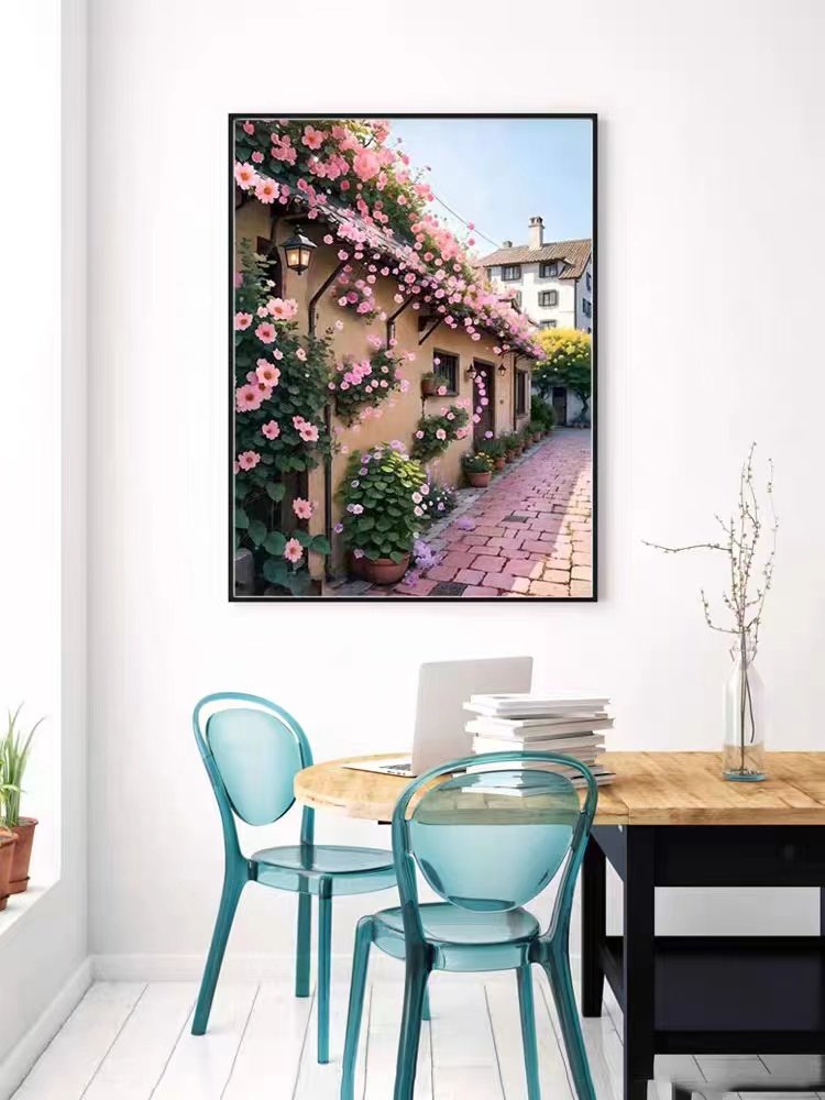 2024 New Diamond Painting Modern decoration painting 5D diy pink flower diamond painting for beginner
