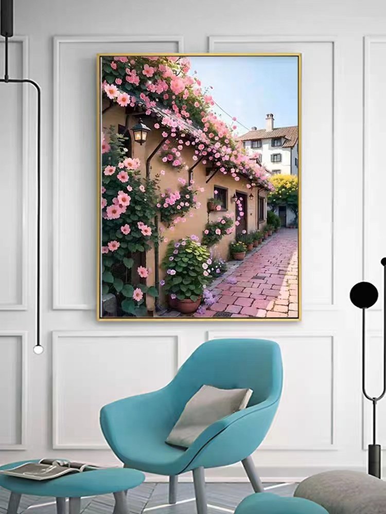 2024 New Diamond Painting Modern decoration painting 5D diy pink flower diamond painting for beginner