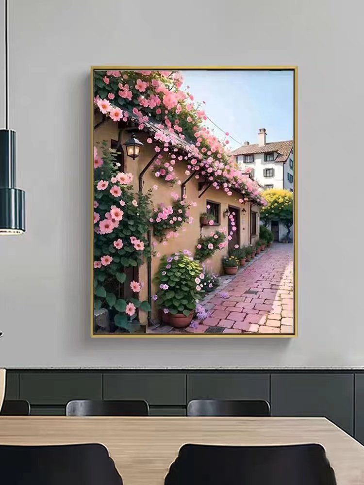 2024 New Diamond Painting Modern decoration painting 5D diy pink flower diamond painting for beginner