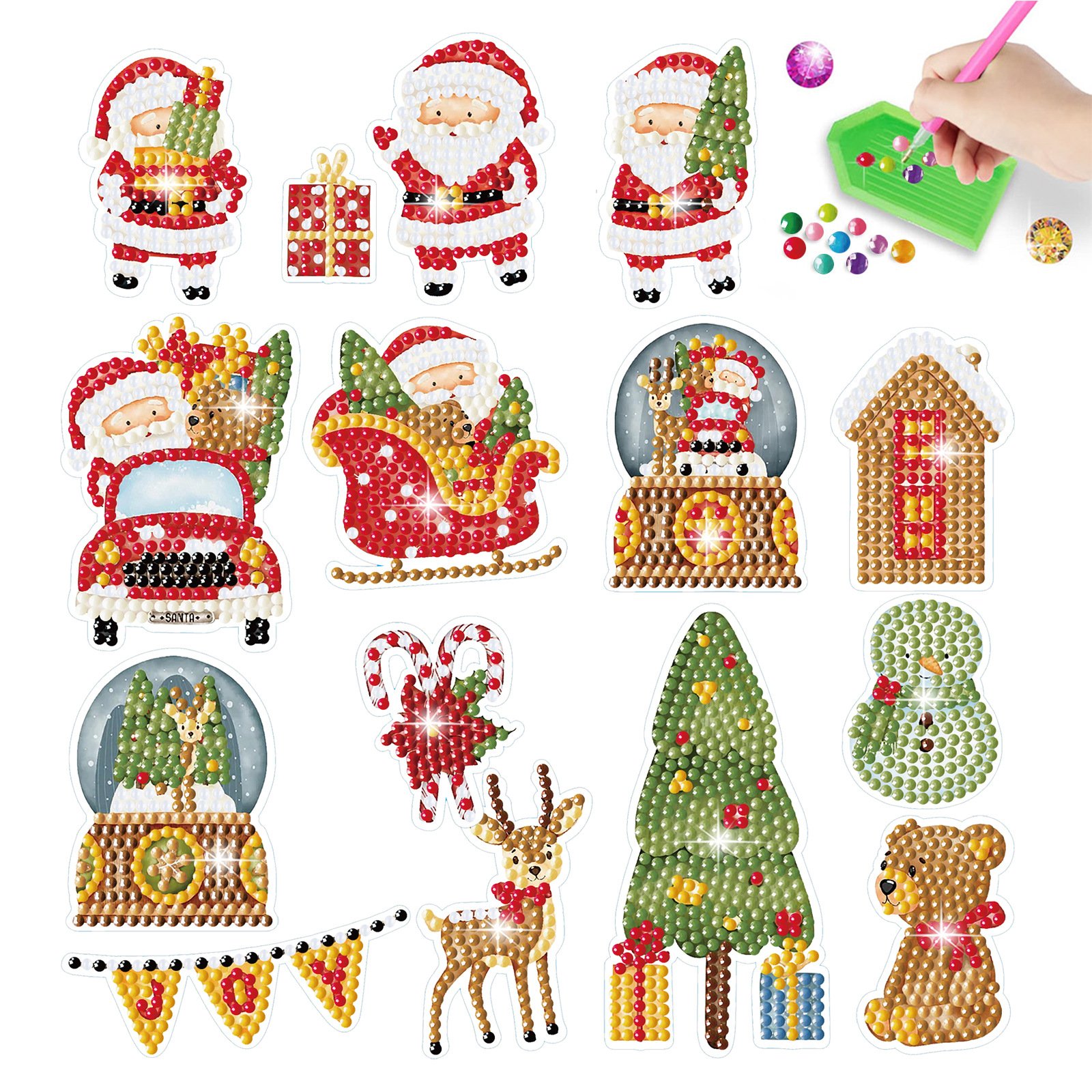 Christmas Kids Diamond Painting Wall Stickers DIY Diamond stickers