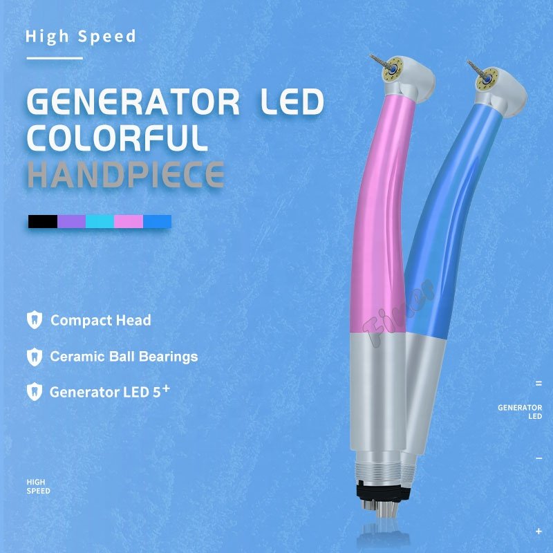 handpiece with generator led dental turbine high speed handpiece 2/4 holes