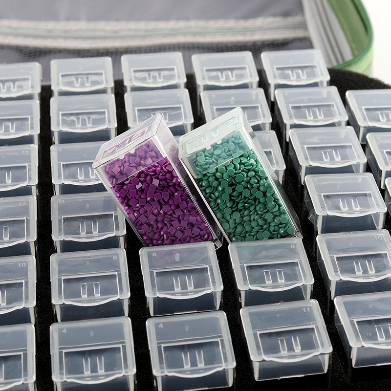 New Product Portable 100 Square Bottles Portable Storage Box Diamond Painting Embroidery Crafts Accessories Tools
