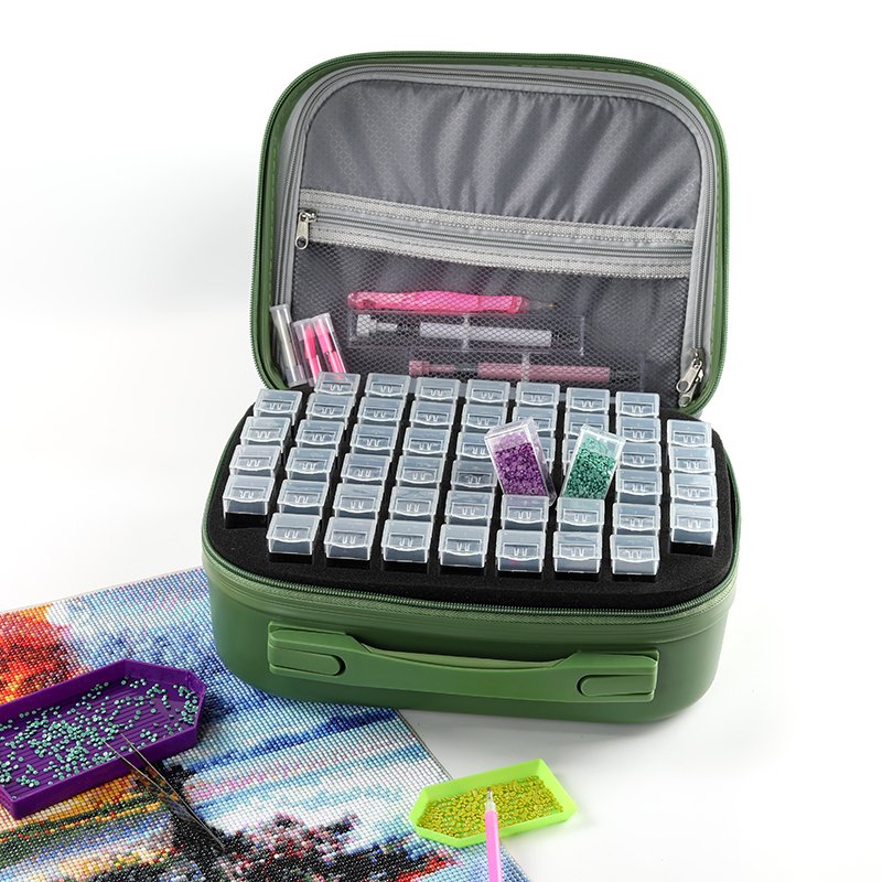 New Product Portable 100 Square Bottles Portable Storage Box Diamond Painting Embroidery Crafts Accessories Tools