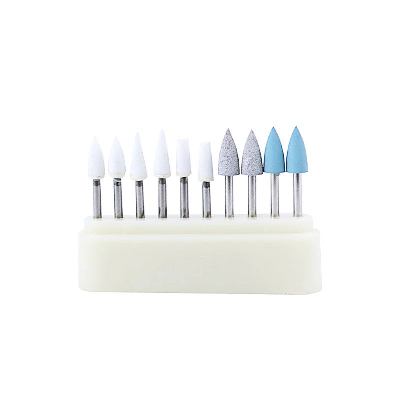 "Dental Drills Composite Finish and Polish Kit FG 4109 Polishing Silicone Rubber Stone Burs Set for High Speed Handpiece"