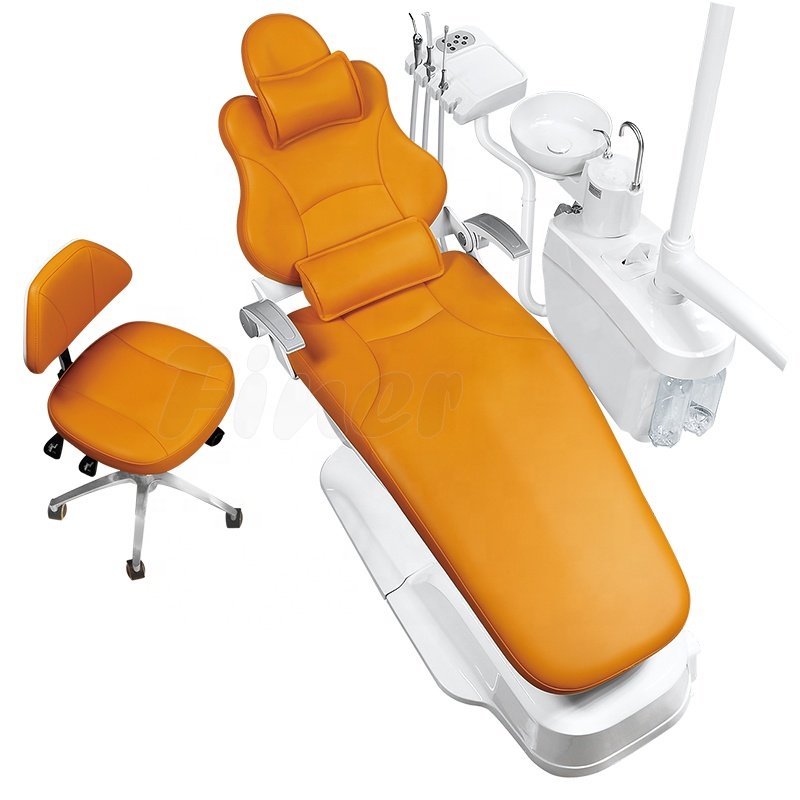Adjustable Positioning Electric Dental Chair Unit With Built-In LED Lights
