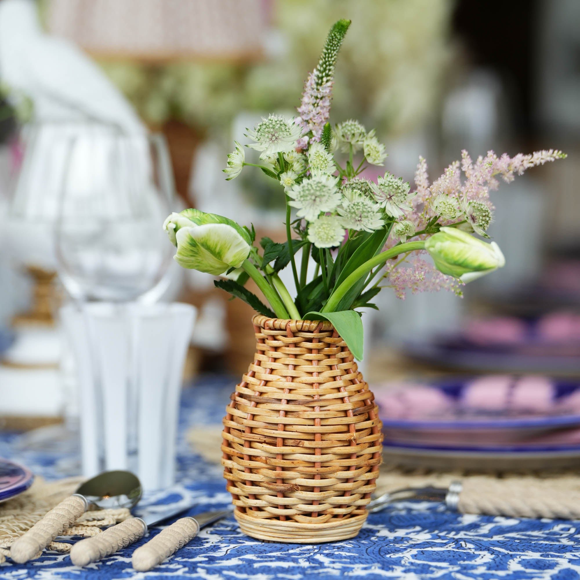 Tienphong Wholesale Modern Mini Natural Rattan Vase (Set of 3) - Natural Rattan Gifts for Her Him Family