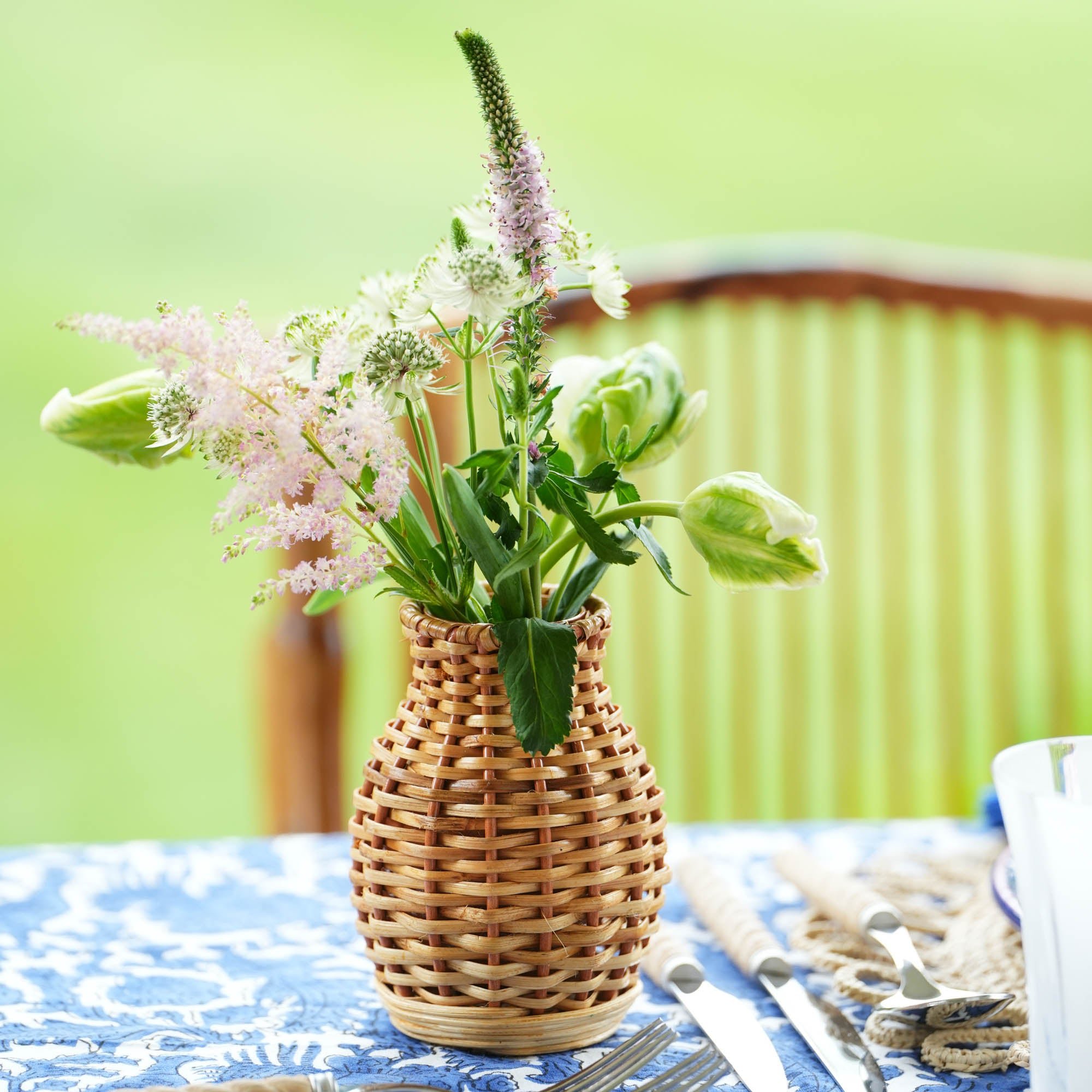 Tienphong Wholesale Modern Mini Natural Rattan Vase (Set of 3) - Natural Rattan Gifts for Her Him Family