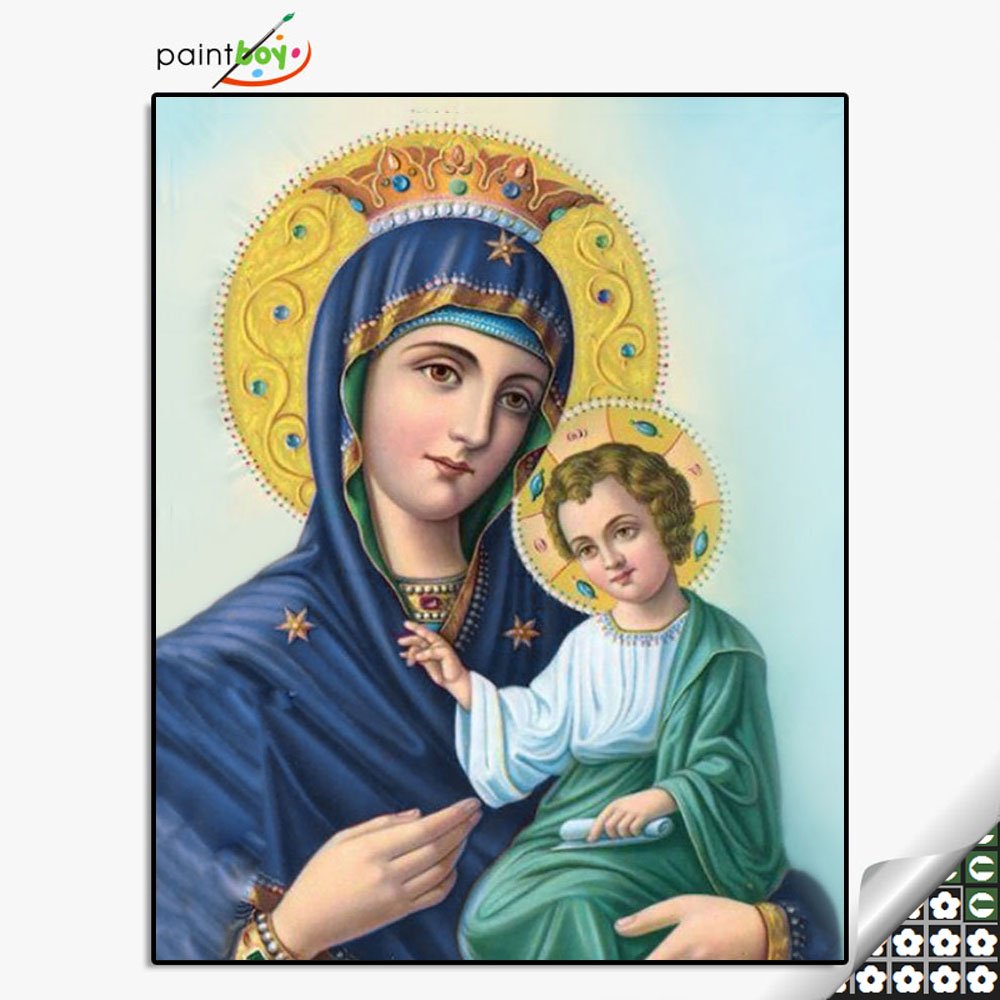 wholesale religion DIY diamond painting with frame paint boy