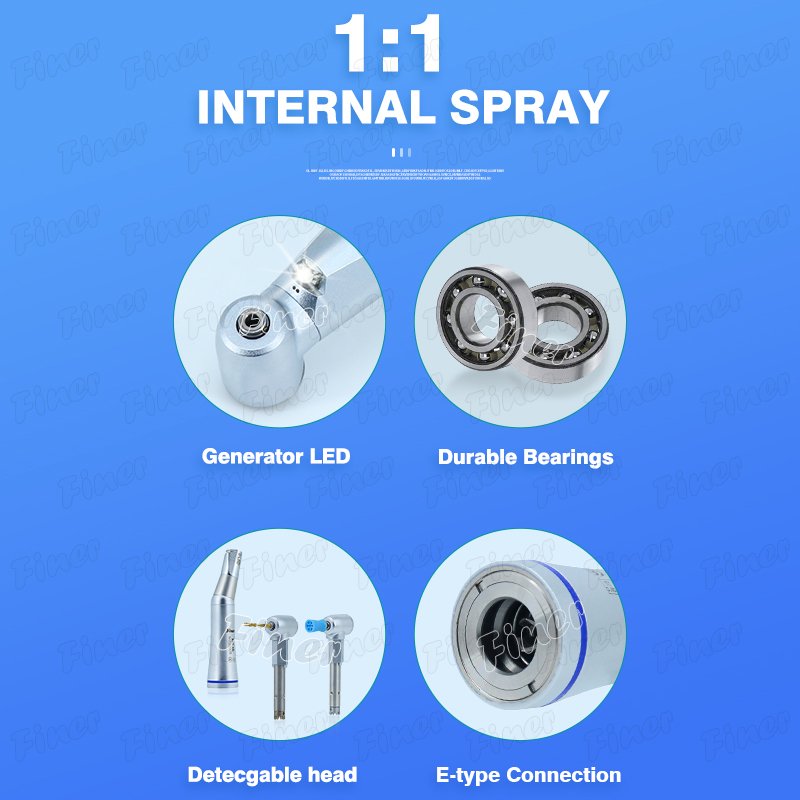 dental with led low speed handpiece inter water spray with led kit set