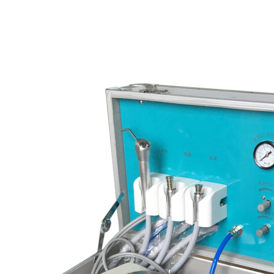 Dental Portable Unit Portable Mobile Treatment Box Dentistry Clinic Turbine Unit Machine Air Compressor Suction System Equipment