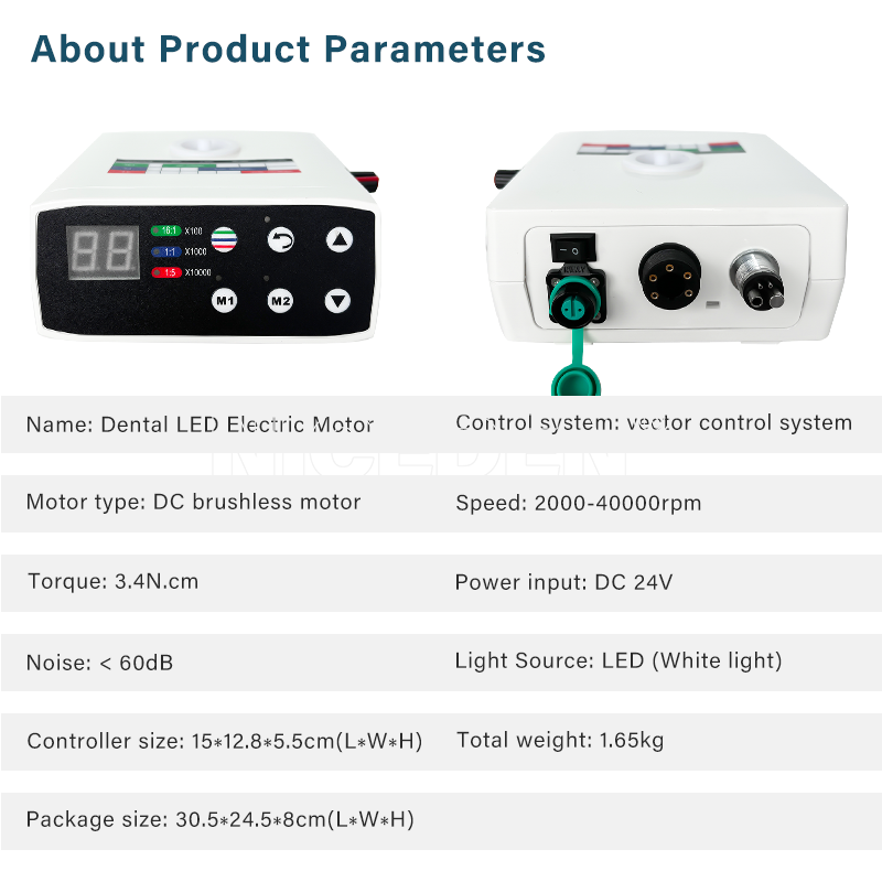 Dental Electric Micro Motor Water Supply Use With 1:5 Increasing Contra Angle Handpiece Dental Brushless Micromotor