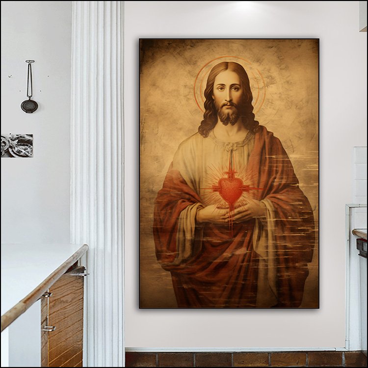Jesus Figure Portrait Paintings on Canvas Art murals Modern Religion Arts Crystal LED diamond paintings Living room