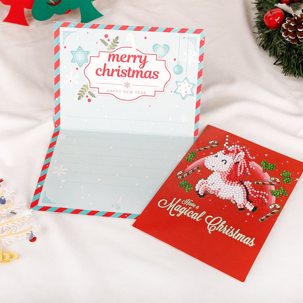 Wholesale holiday gifts diy diamond painting crafts handmade christmas greeting card